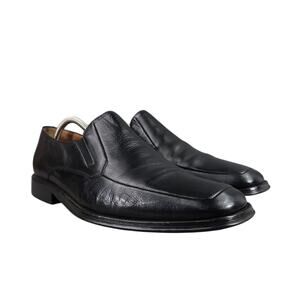 Mezlan Shoes Mens 9.5 Loafer Slip On Classic Black Leather Comfort Dress Formal